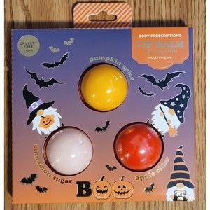 Body Prescriptions~3 Halloween Lip Balm Pumpkin Spice Apple Cider Cinnamon Sugar